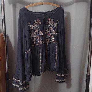 American Eagle Outfitters, medium greyish blue long sleeve.